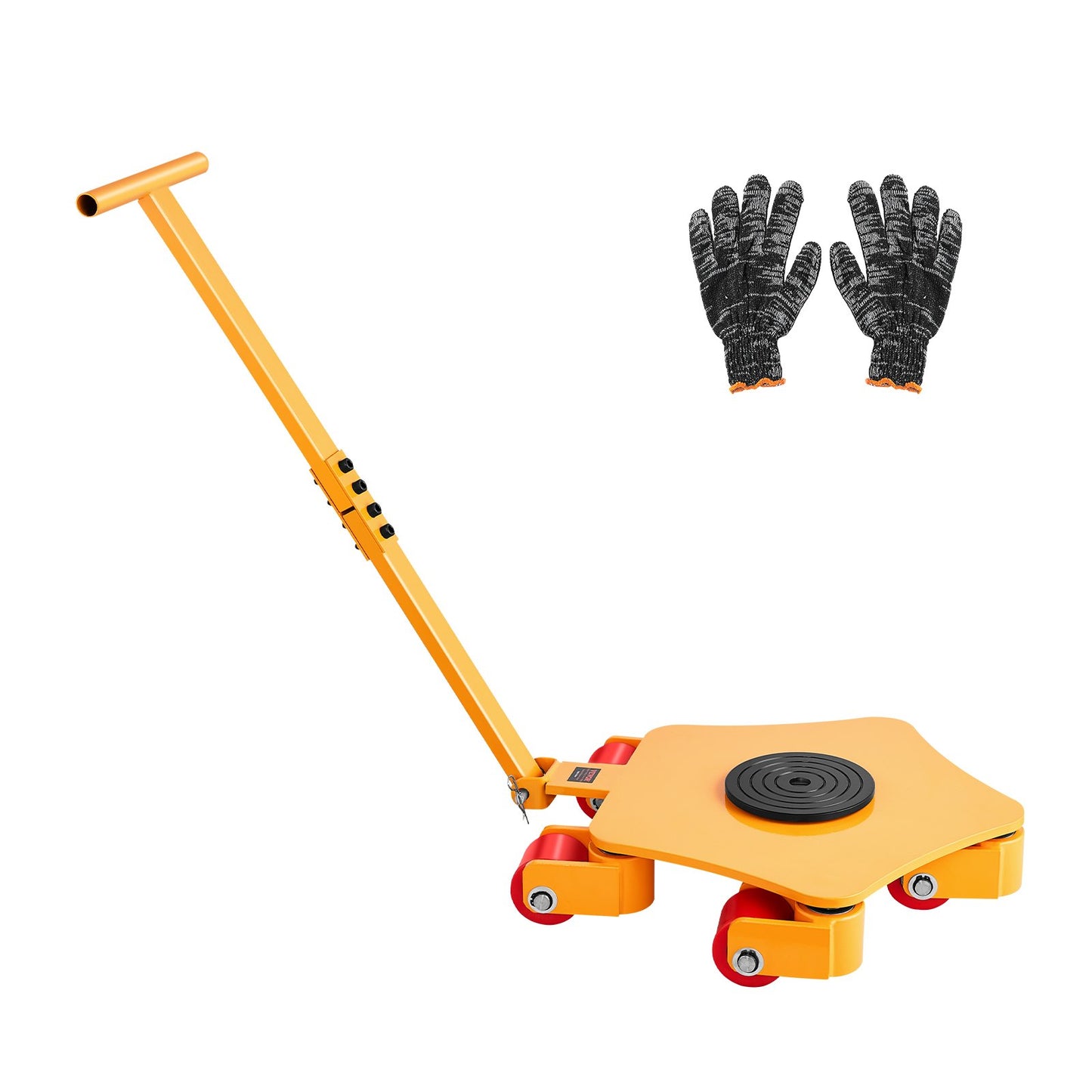 Heavy-Duty Machinery Moving Skate with Handle - 8800 lbs Capacity, 360° Rotation