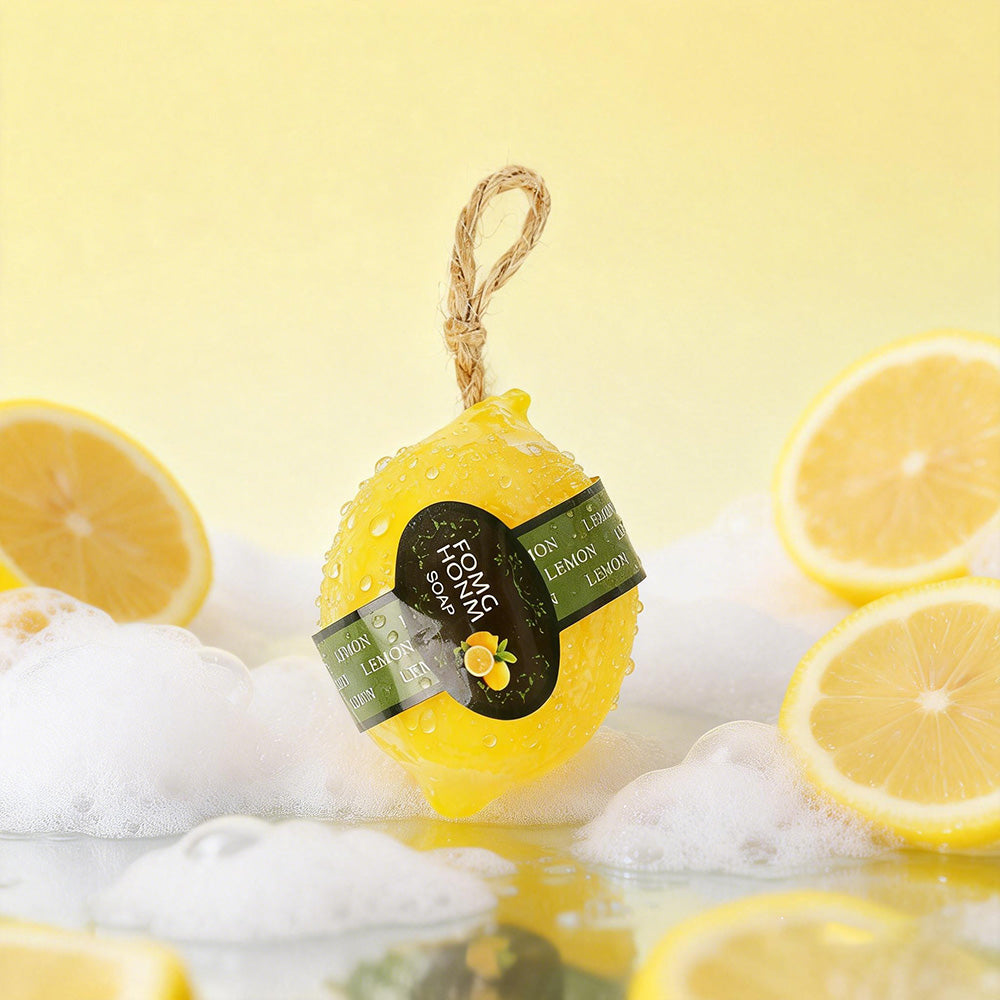 Lemon Fruit Scented Body Soap - 90g Natural Cleansing Bar