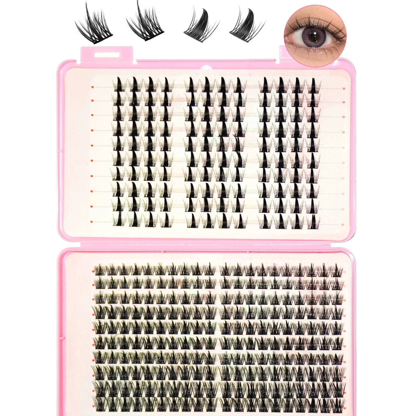 Hybrid False Eyelash Extension Set - Easy Application Eye Makeup
