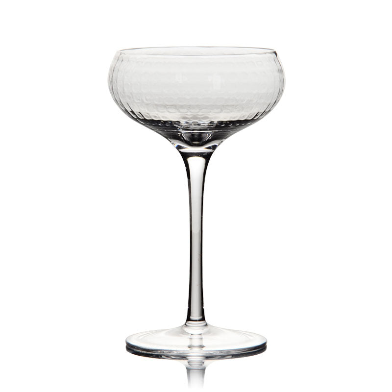 European Carved Manhattan Glass Drinkware Set - Clear, 200ml