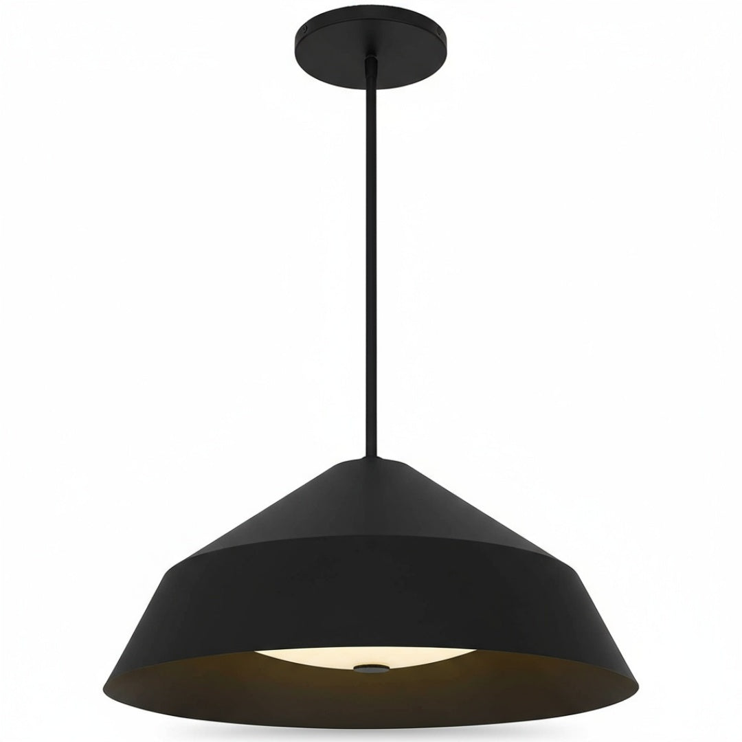 22-Inch Integrated LED Black Pendant Light Fixture
