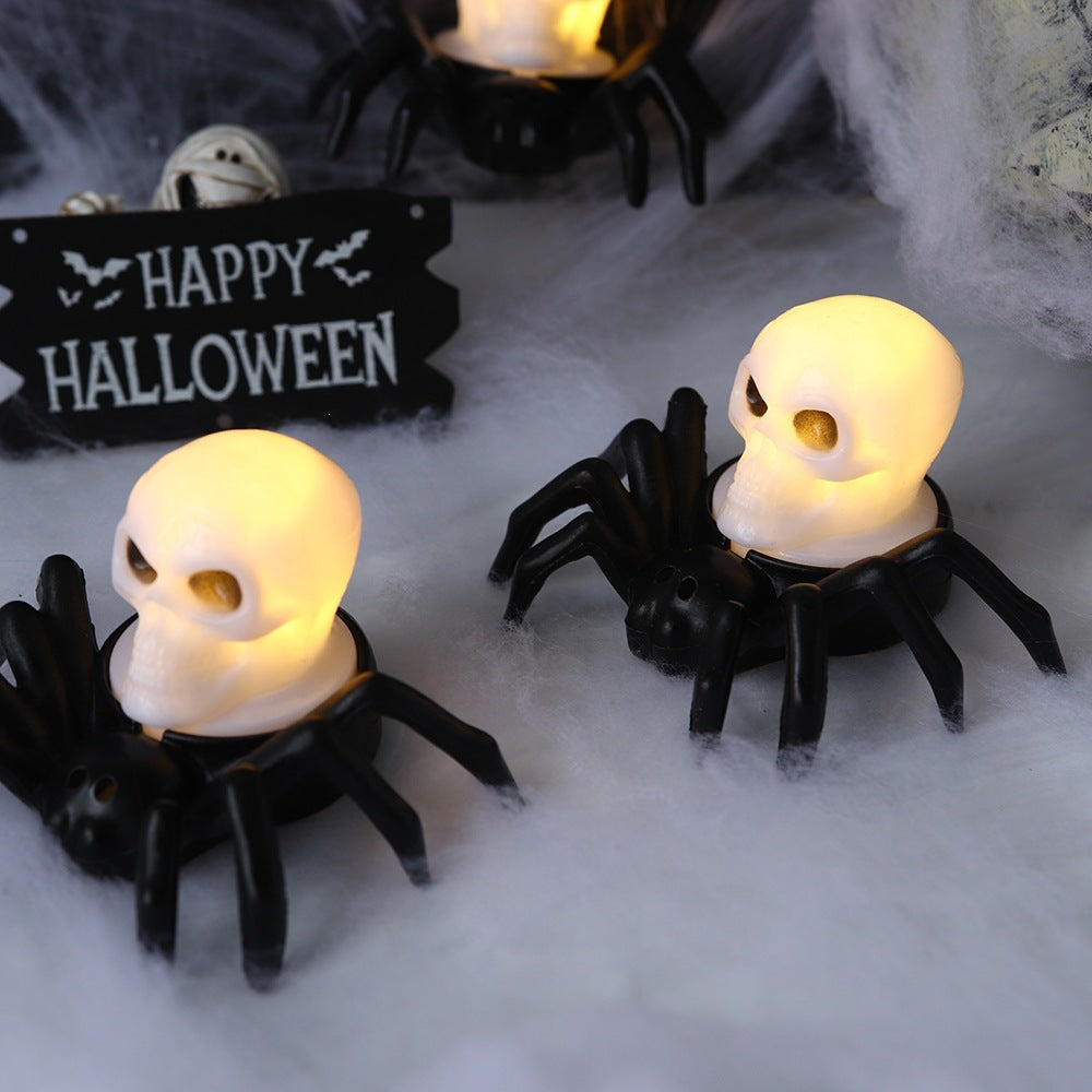 Halloween Spider Skull Night Light - Bedside Decor Lamp with Variants