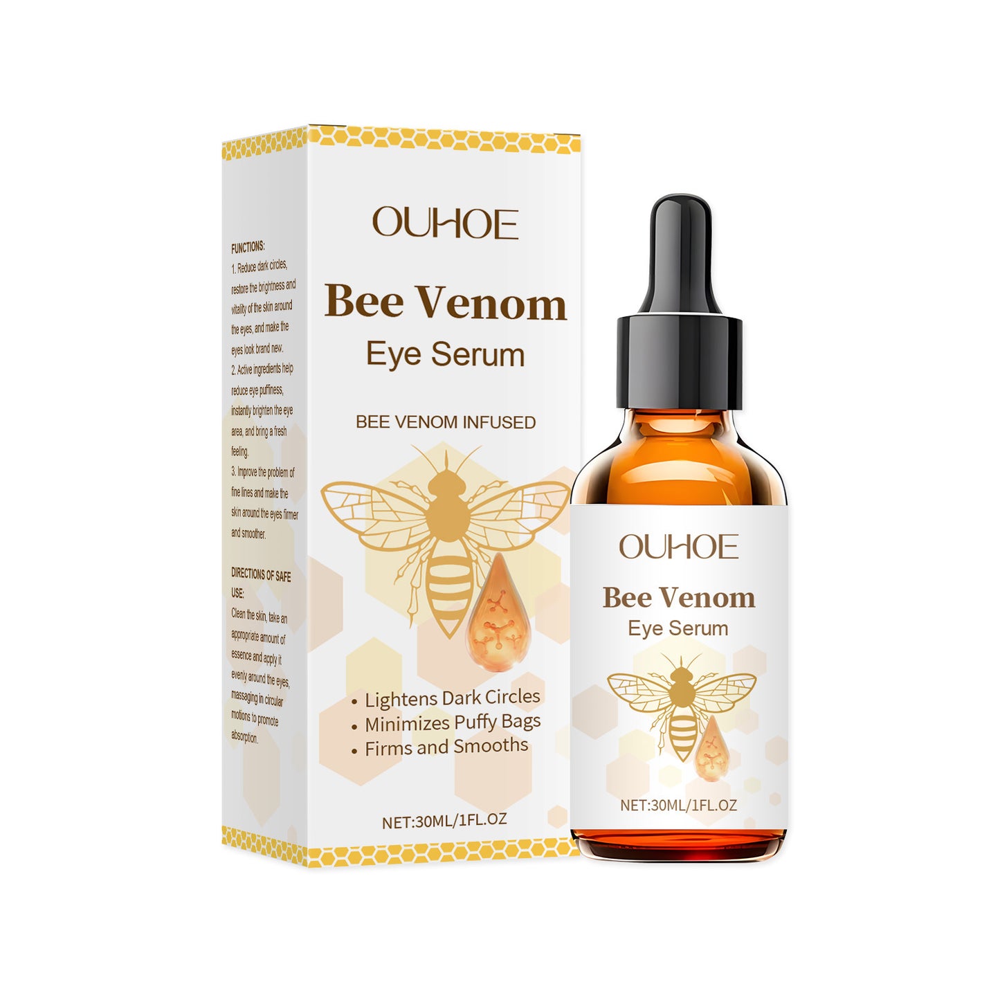 Bee Venom Eye Serum - Collagen & Tea Tree Oil for Puffy Eyes & Firming