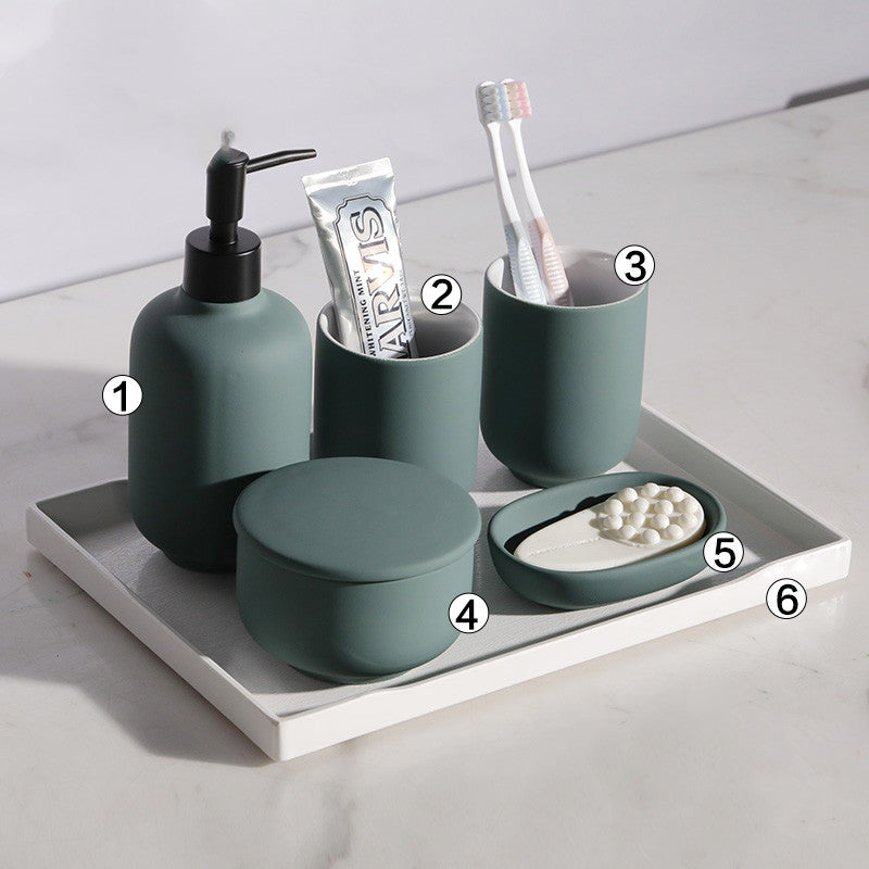 Ceramic Bathroom Toilet Set - Multi-Color Home Storage & Vanity Accessories