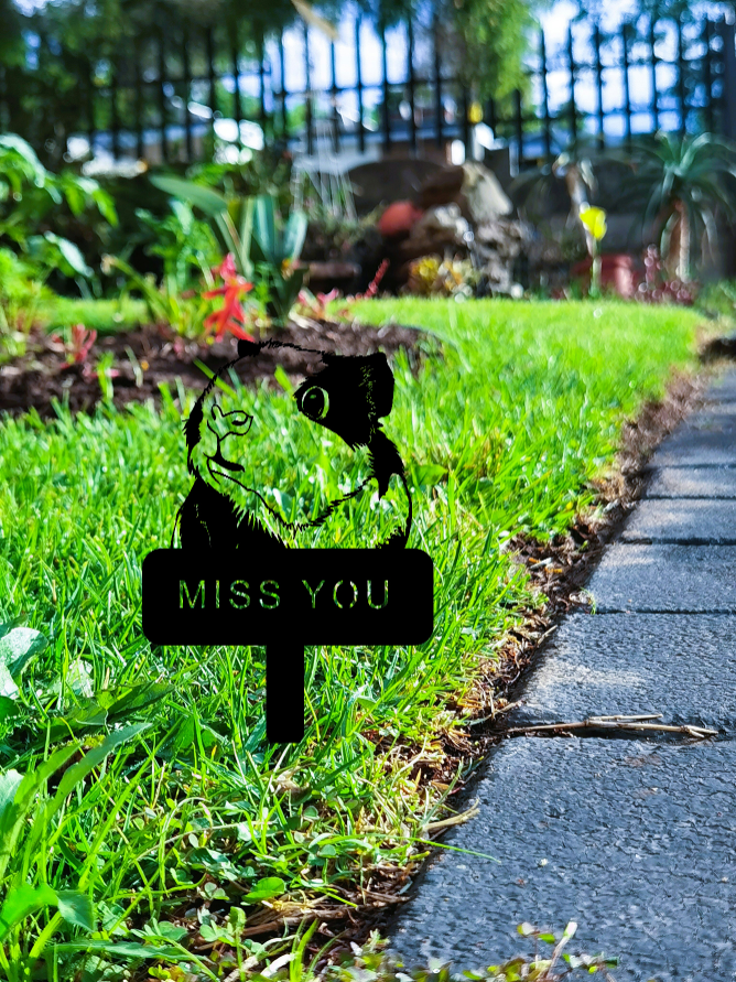 Memorial Metal Yard Stake for Guinea Pigs and Hamsters - Pet Remembrance Decor