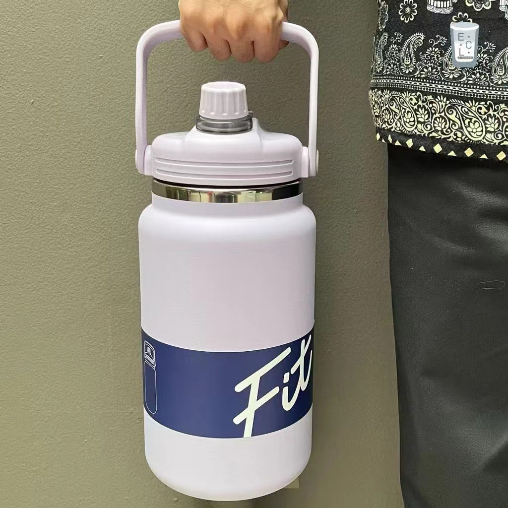 Multifunctional Insulated Stainless Steel Sports Kettle with Handle & Large Capacity