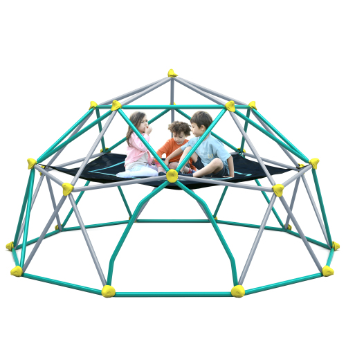 13-Foot Geometric Dome Climber Play Center for Kids - Green