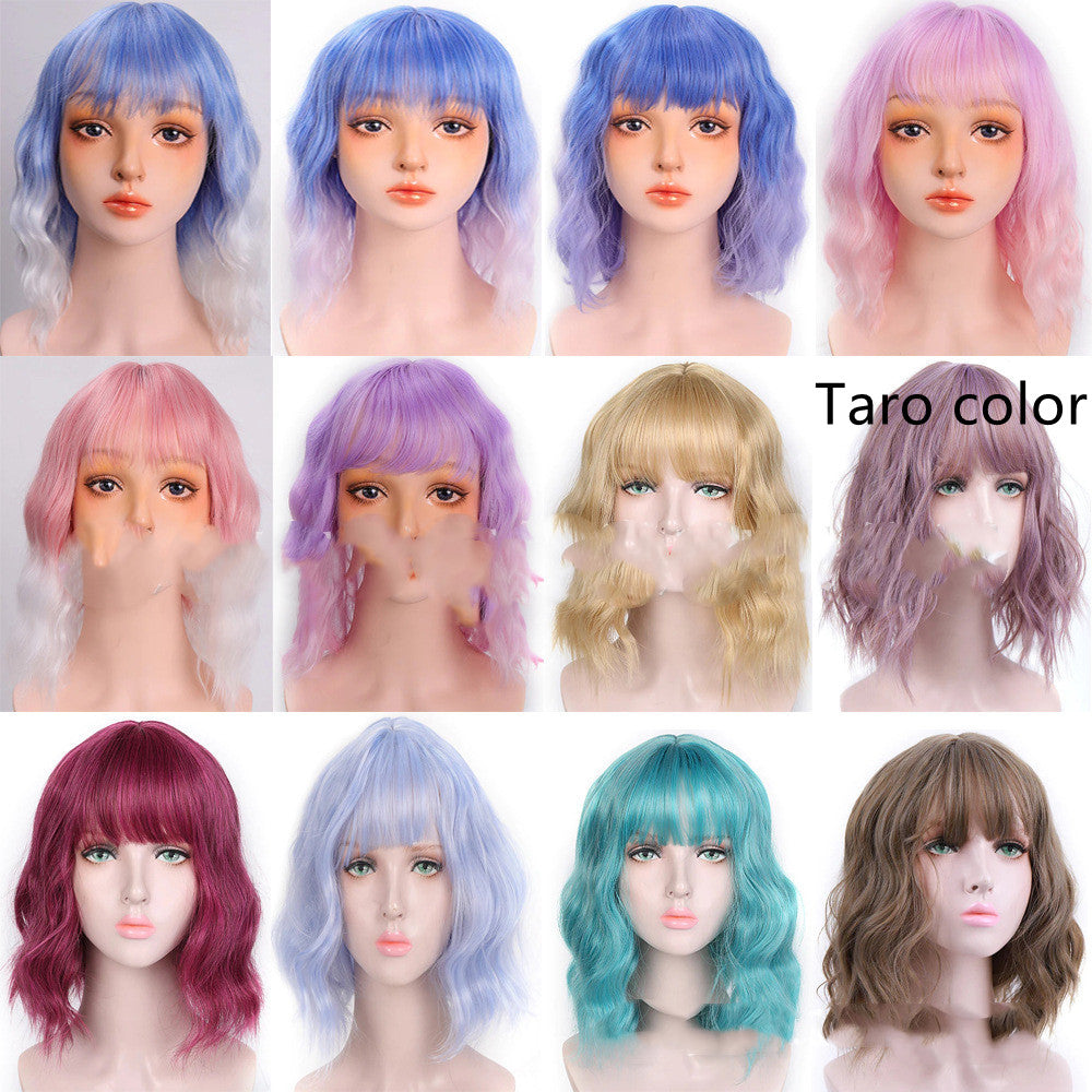 High Temperature Silk Hair Wrap - Curly Short Twist Headgear for Women