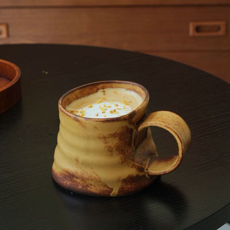 Ceramic Mug with Stoneware Glaze - Chinese Style Drinkware - 250ml Capacity