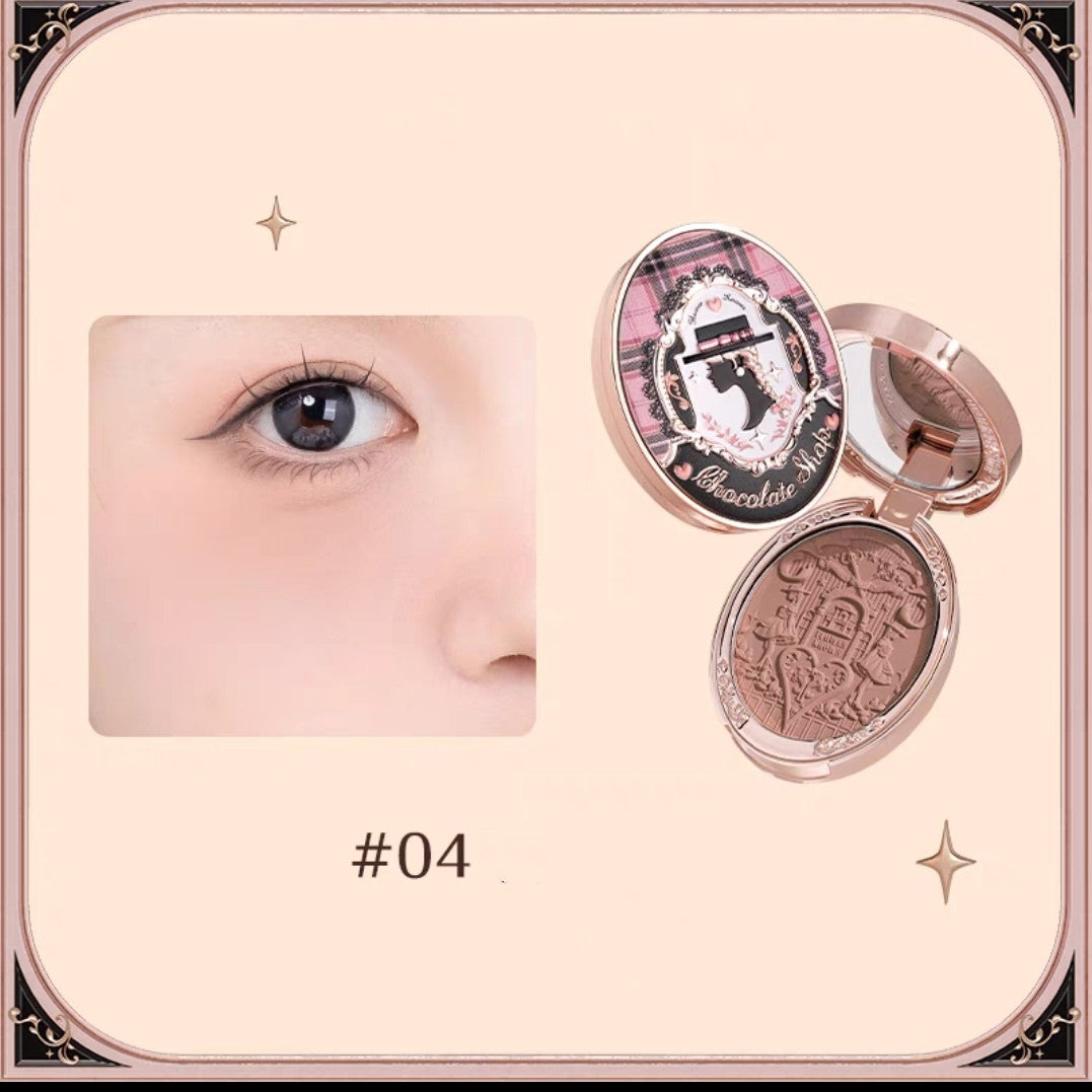 Chocolate Powder Blusher - Embossed Makeup with Multiple Styles