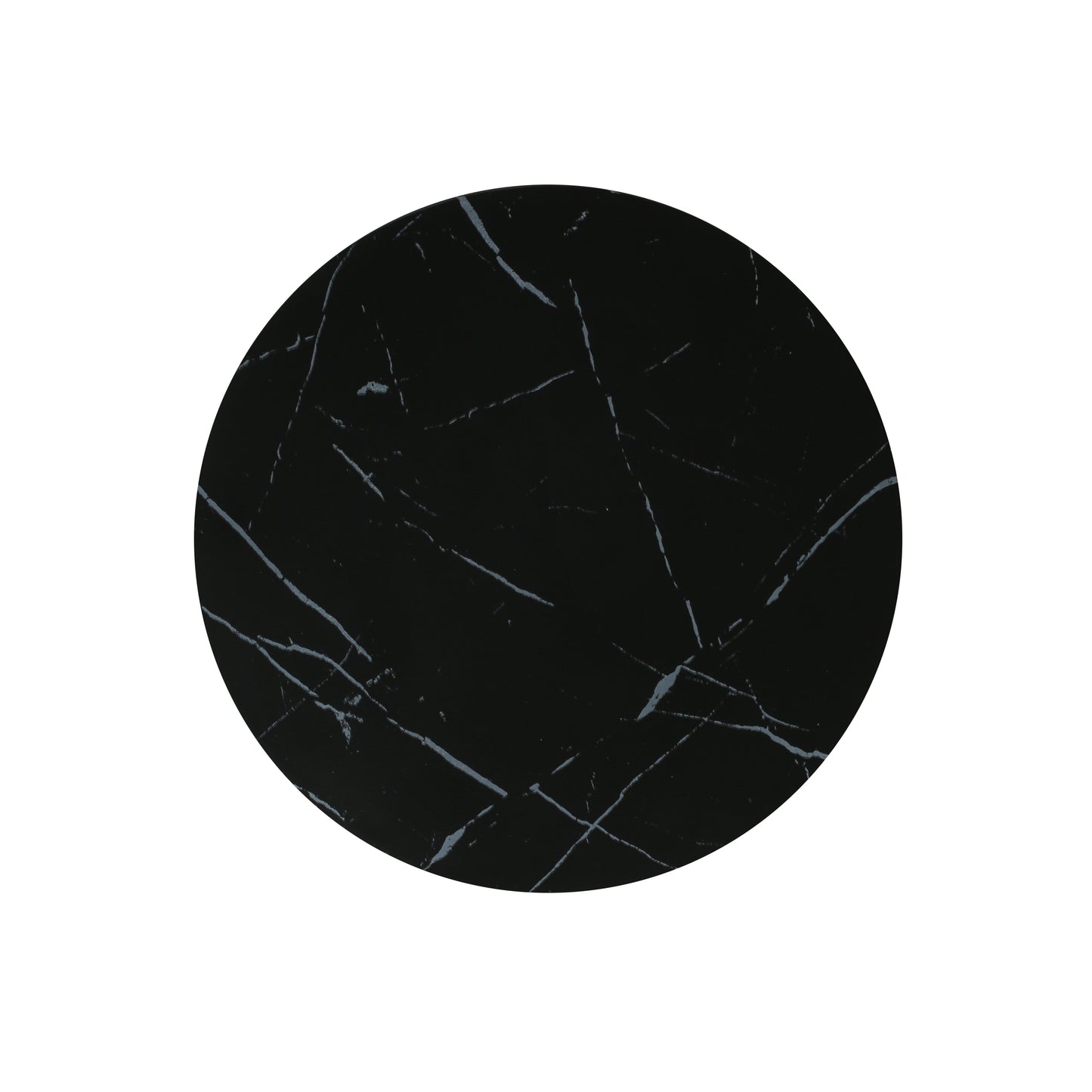 Outdoor Lightweight Concrete Side Table - Black Marble Finish