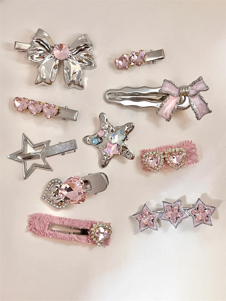 Butterfly & Flower Hair Barrettes Set - 10 Pack