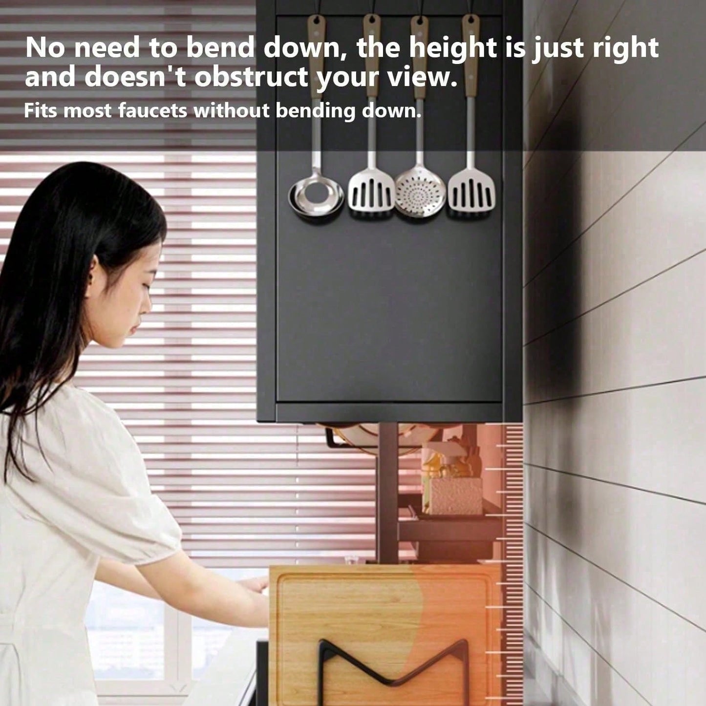 Double Tier Dish Draining Rack with Dustproof Cover - 33.5 Inch