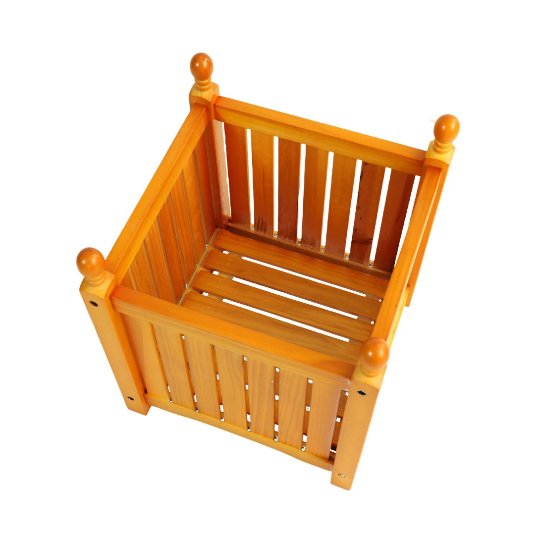 Wooden Outdoor Square Planter Box for Garden & Patio - Teak