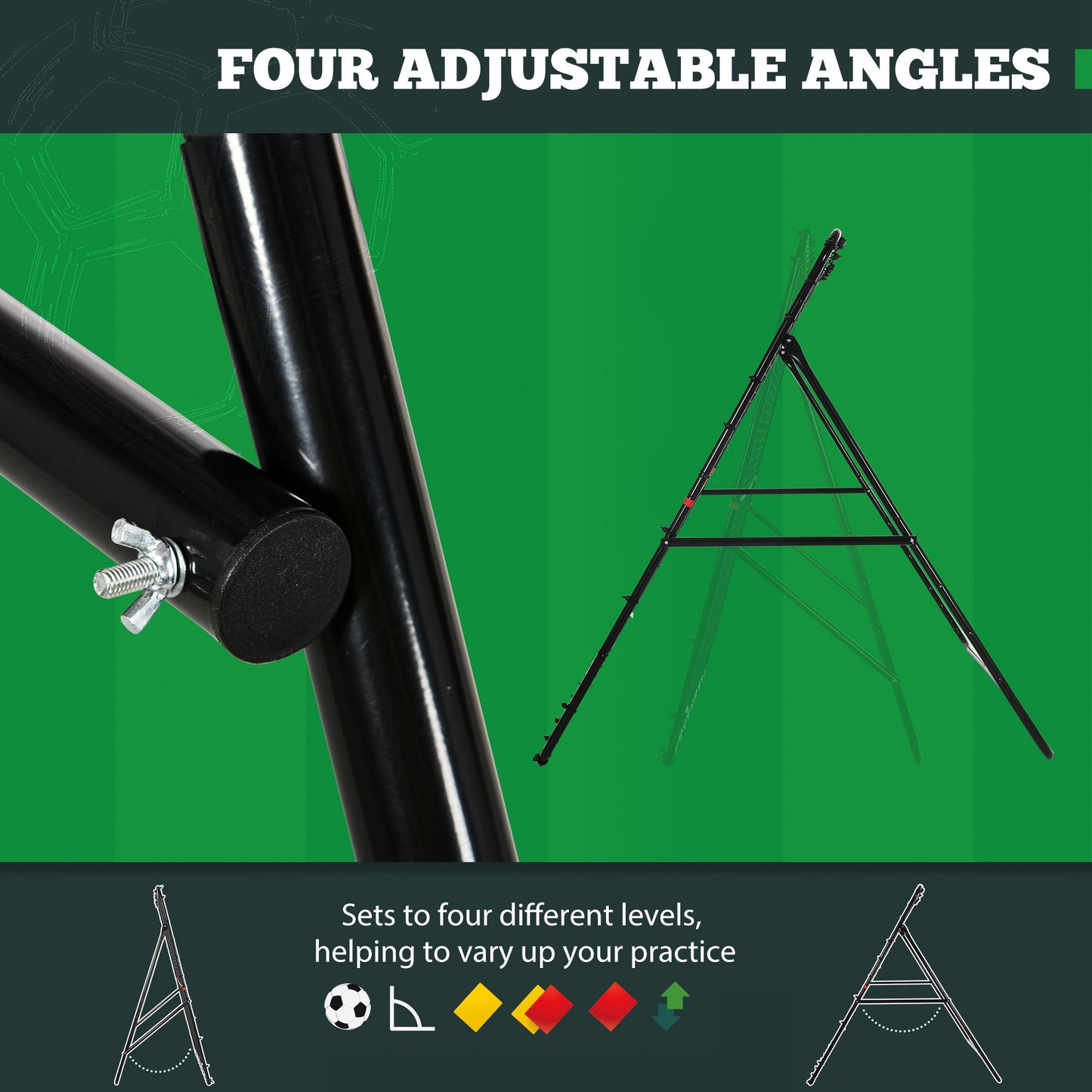 Adjustable Soccer Rebounder Net - Foldable Multi-Sport Training