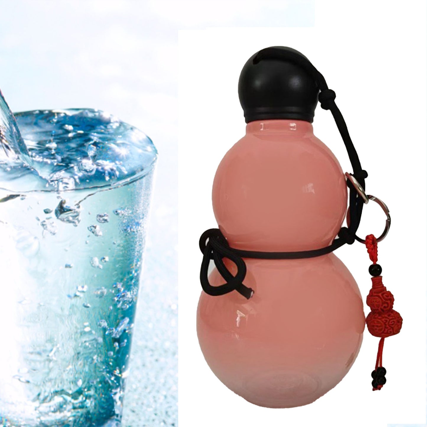 Gourd Style Insulated Water Bottle - 800ml Portable Drinkware