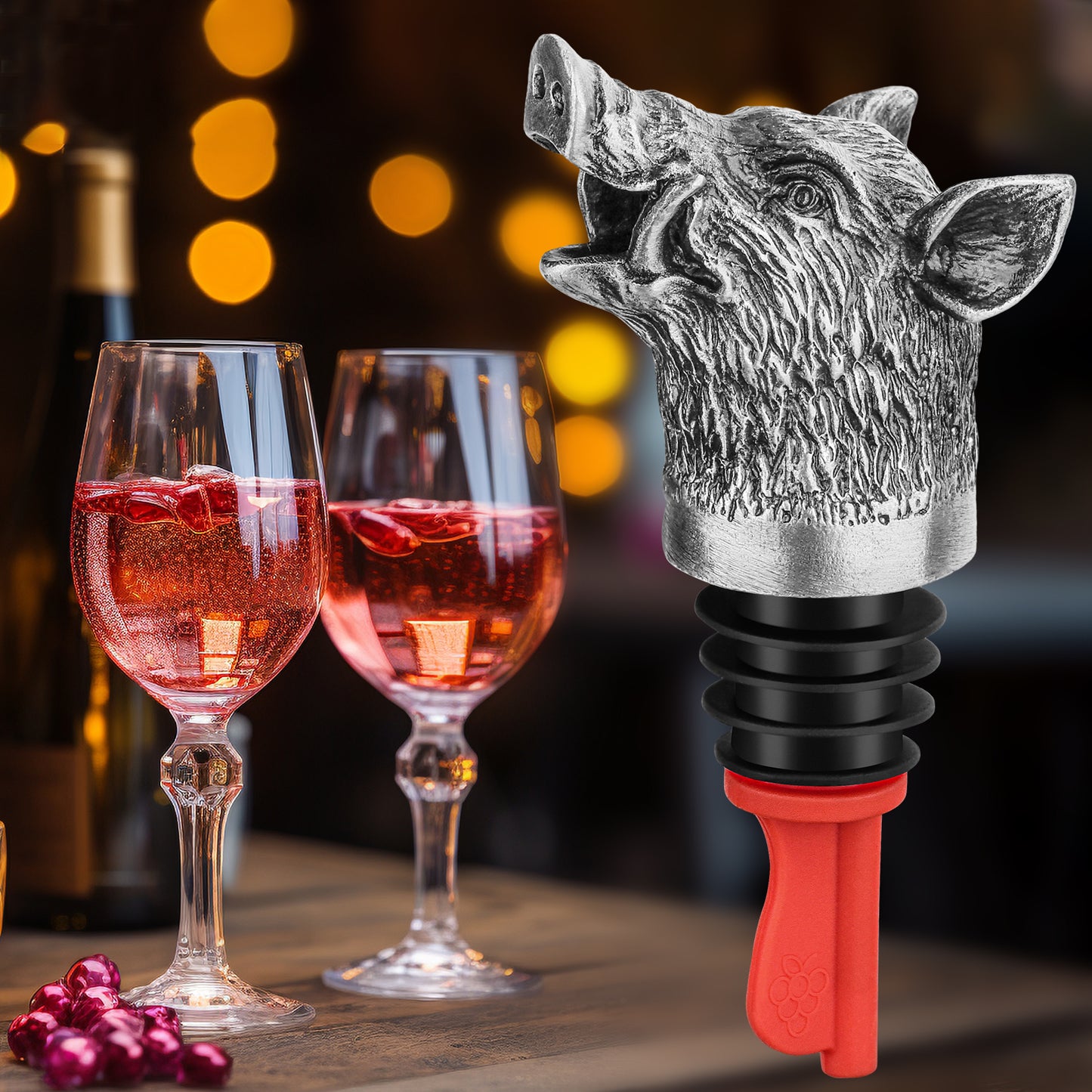 Wild Boar Head Wine Pourer - Vacuum Sealing Wine Stopper
