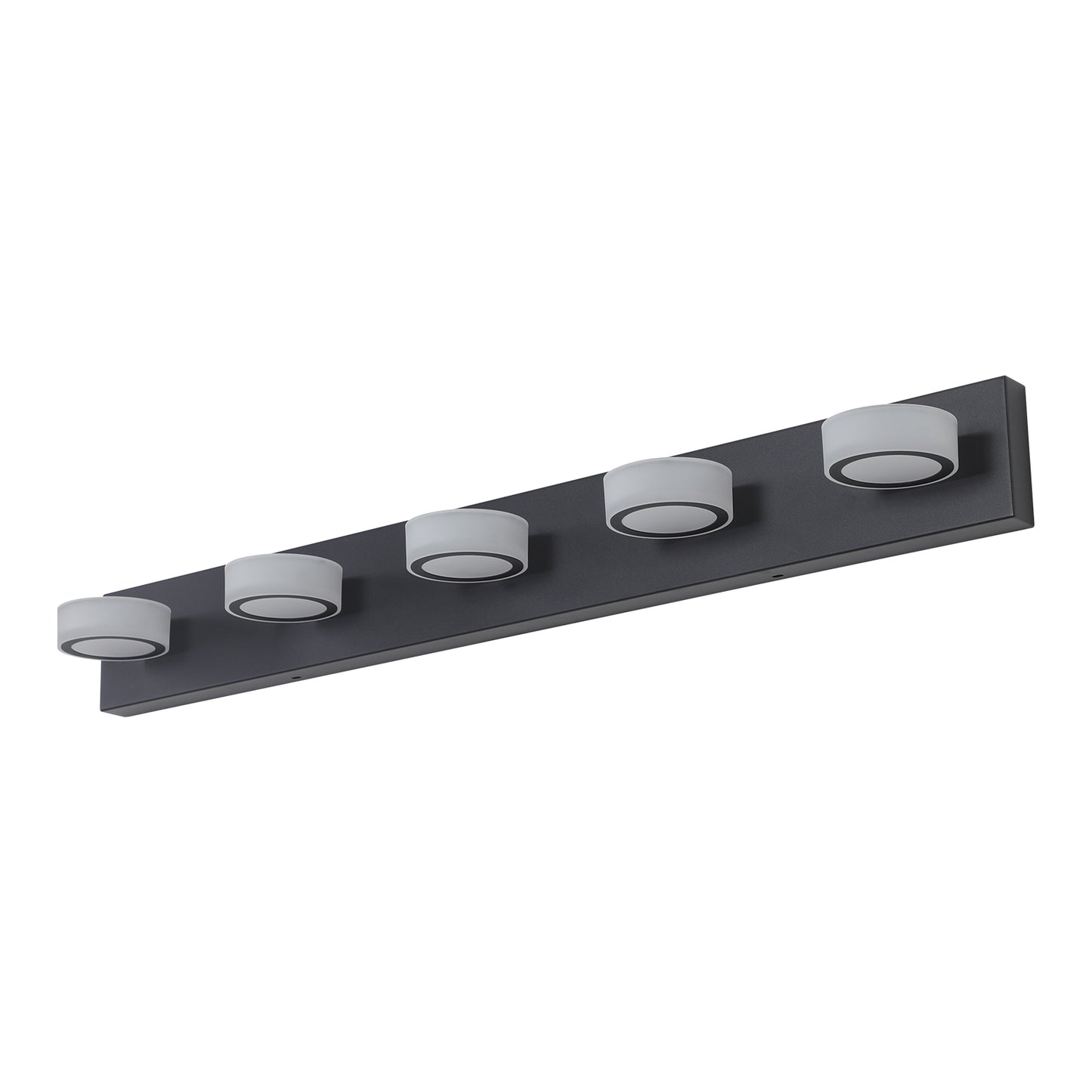 5-Light LED Vanity Light Fixture - Dimmable Black Bathroom Lighting
