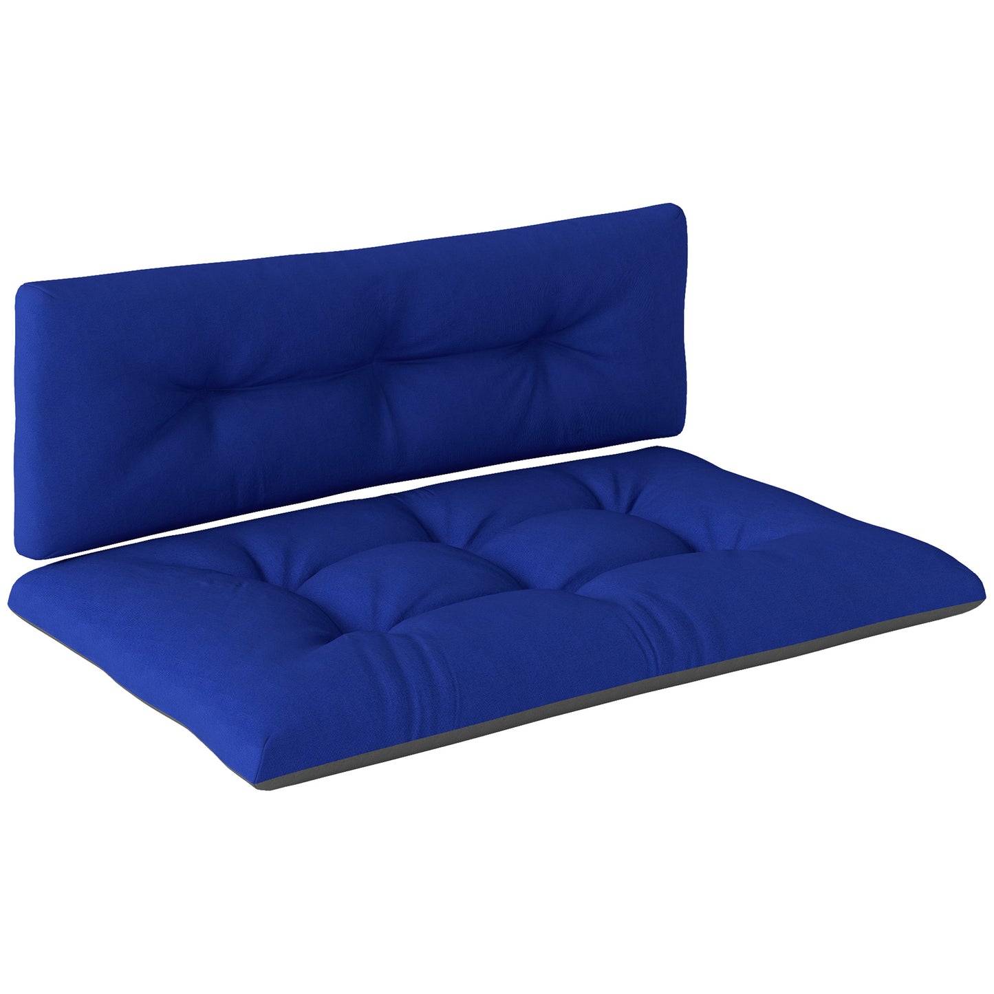 Outdoor Replacement Cushions Set - Tufted Navy Blue 3.9" Thick