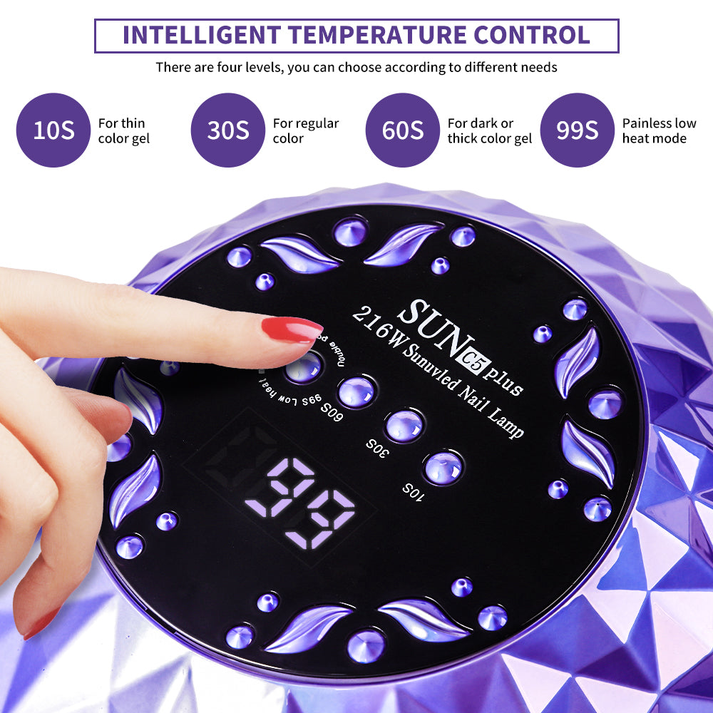 Professional LED Gel Nail Lamp - Fast Drying Nail Dryer with 4 Timers