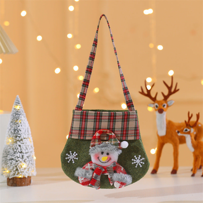 Christmas Cartoon 3D Doll Candy Gift Bag with Holiday Design