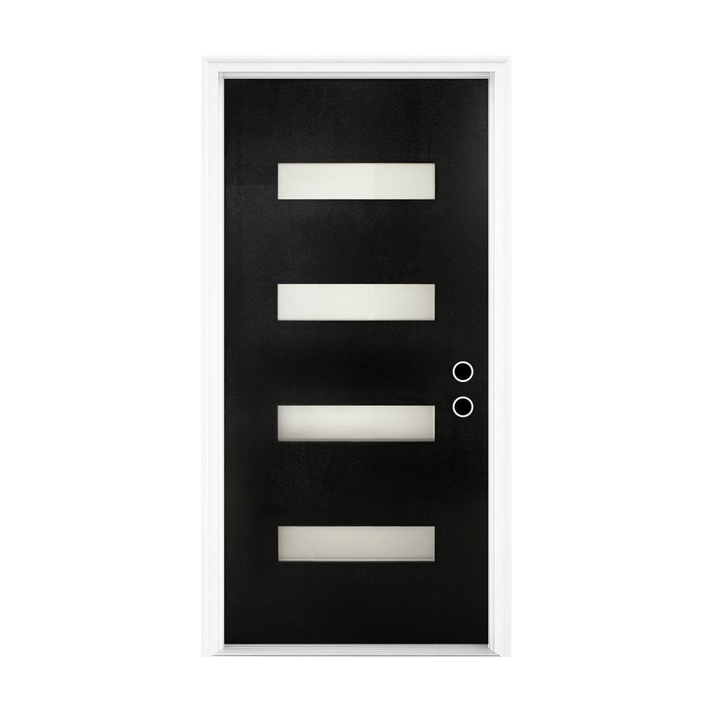 Fiberglass Door Frame with Frosted Glass Privacy for Entryway - Durable Home Improvement