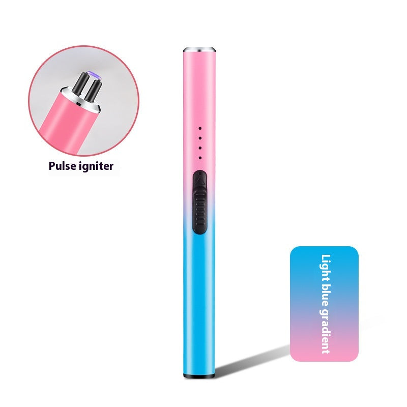 Gradient Color Electric Lighter for Stove & Home Use - Wind Resistant
