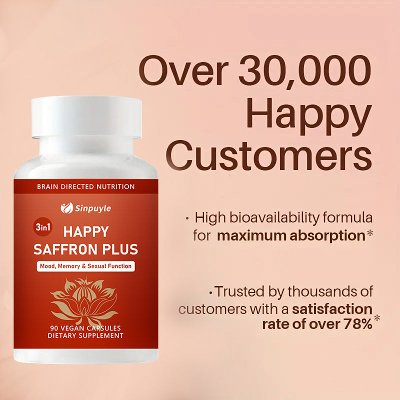 Saffron Supplement with Curcumin & Zinc - Mood, Memory & Eye Health Support