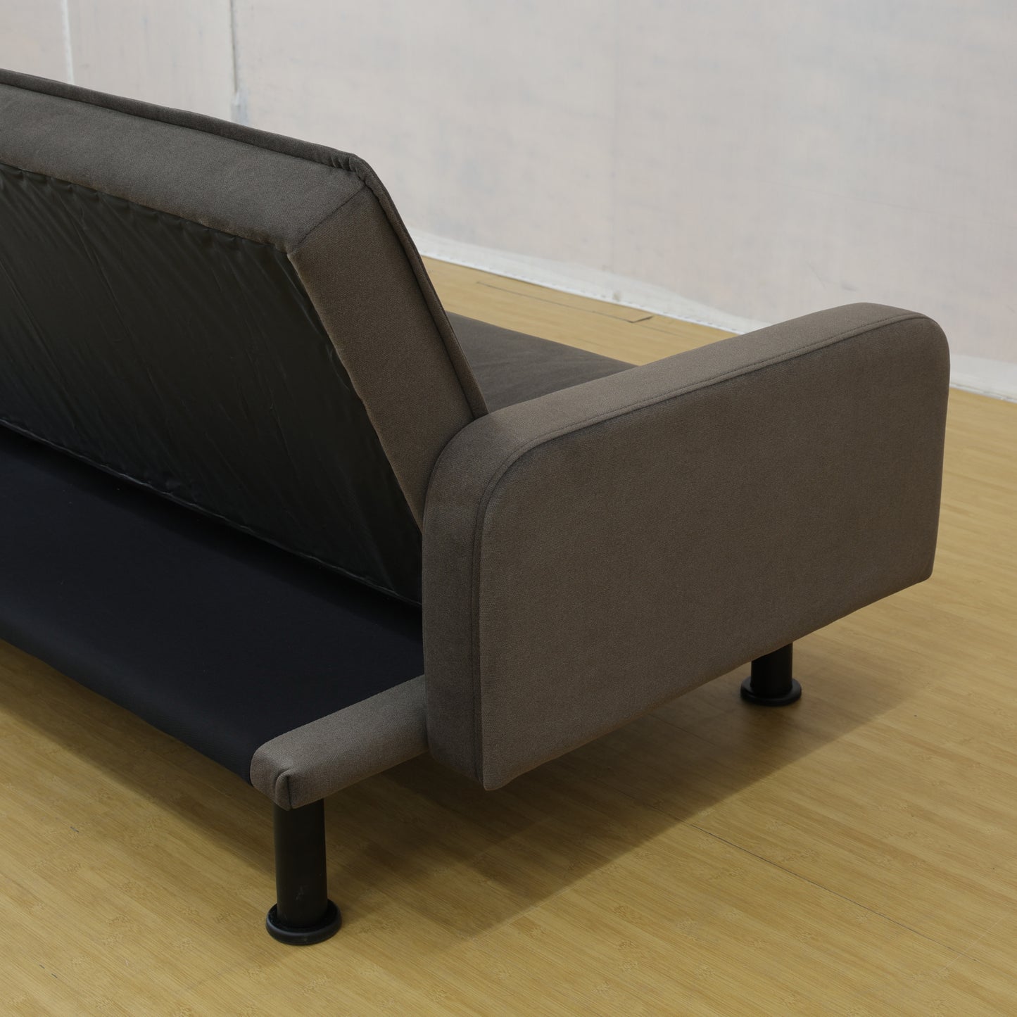 Flannel Sofabed for Living Room - Adjustable Brown Couch