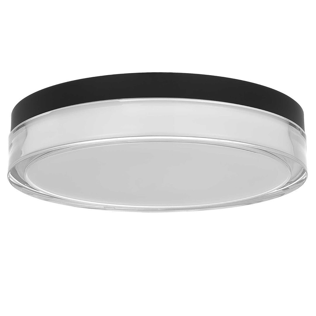 12-Inch Black Integrated LED Flush Mount Light Fixture
