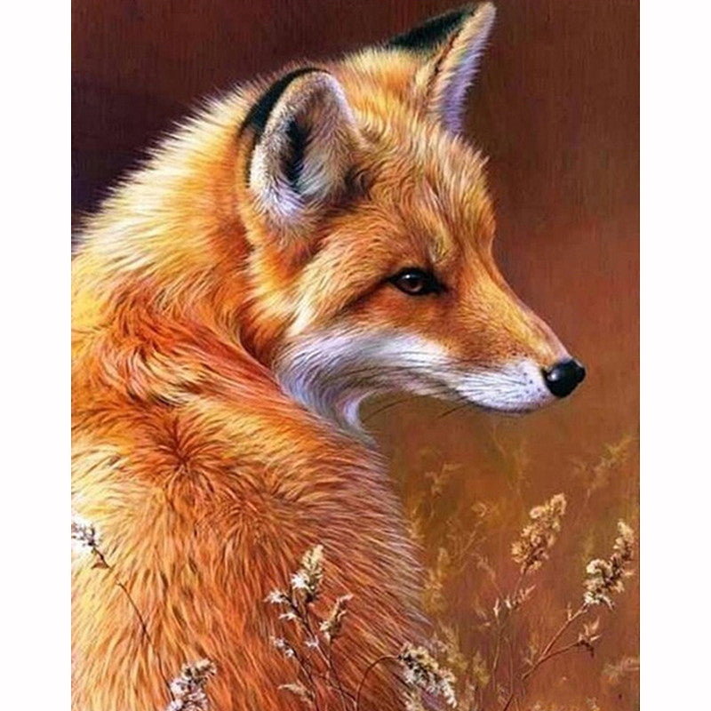Fox Rhinestone Diamond Painting Kit - DIY Cross Stitch Art & Craft