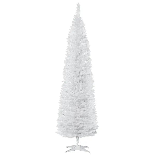 7ft Slim Pencil Style Artificial Christmas Tree - White