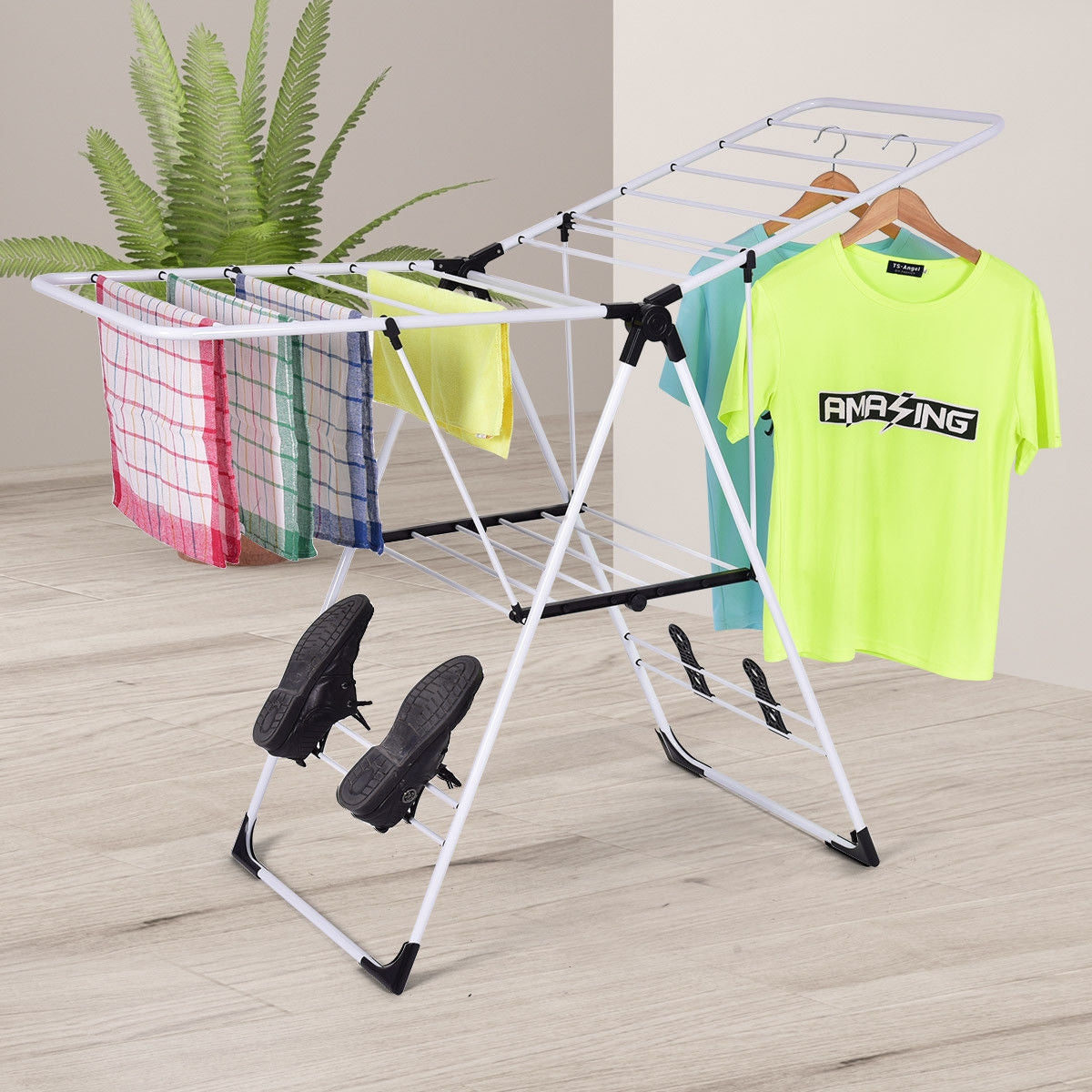 Portable Laundry Drying Rack - Foldable Clothes Storage