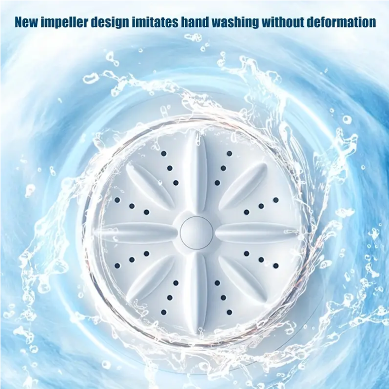 Portable Mini Washer 1.2L - USB Rechargeable Cordless Laundry for Travel & Home
