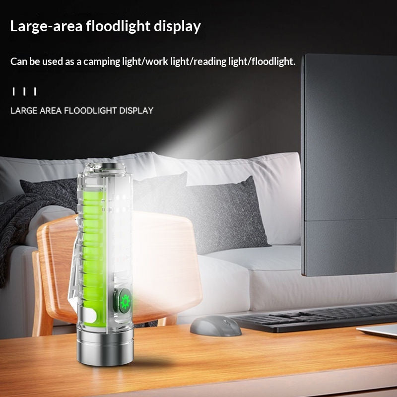 Mini High-Intensity Zoom Flashlight with Keychain – Long-Range Portable Torch