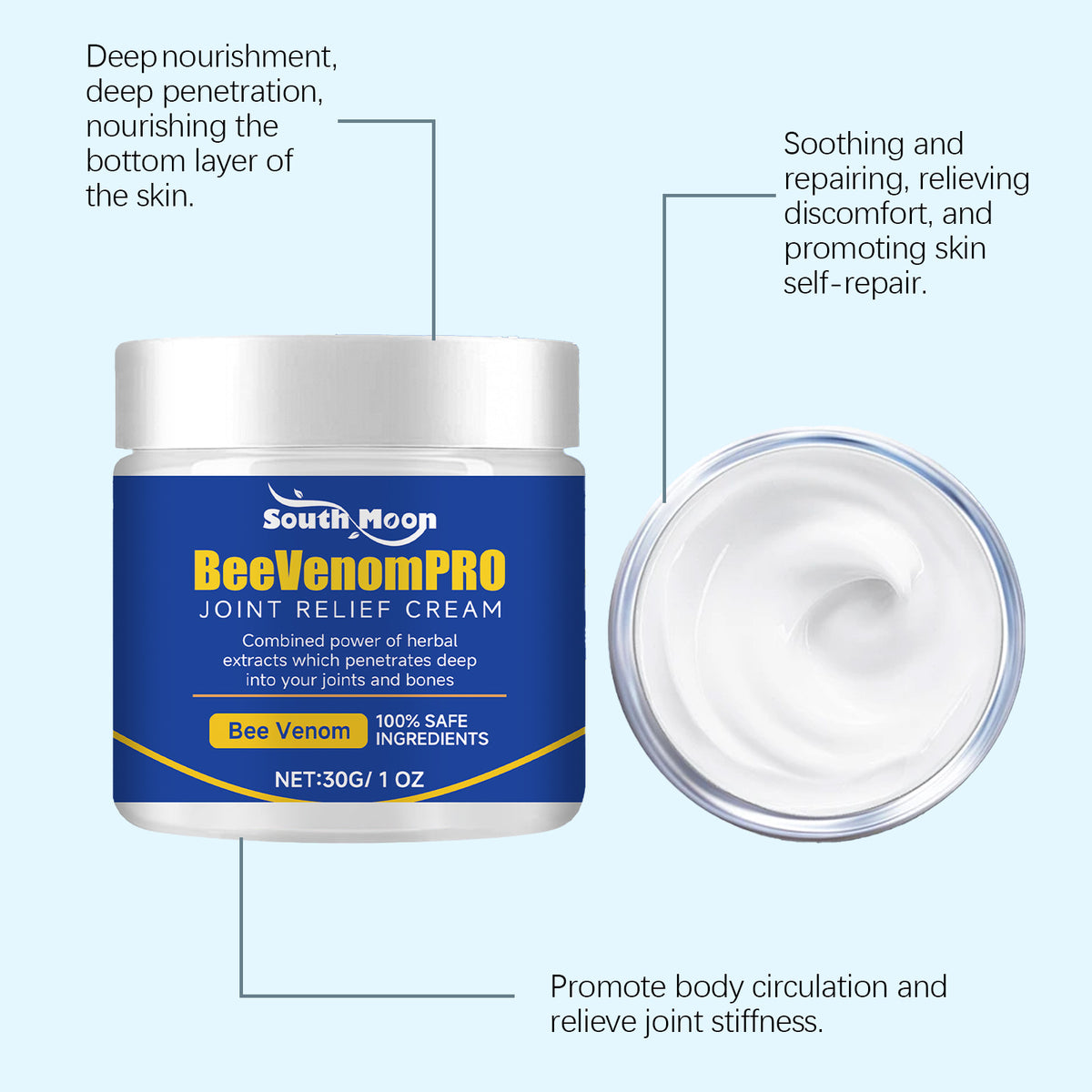 Herbal Moisturizing Joint Massage Cream with Natural Ingredients - Pain Relief & Skin Care