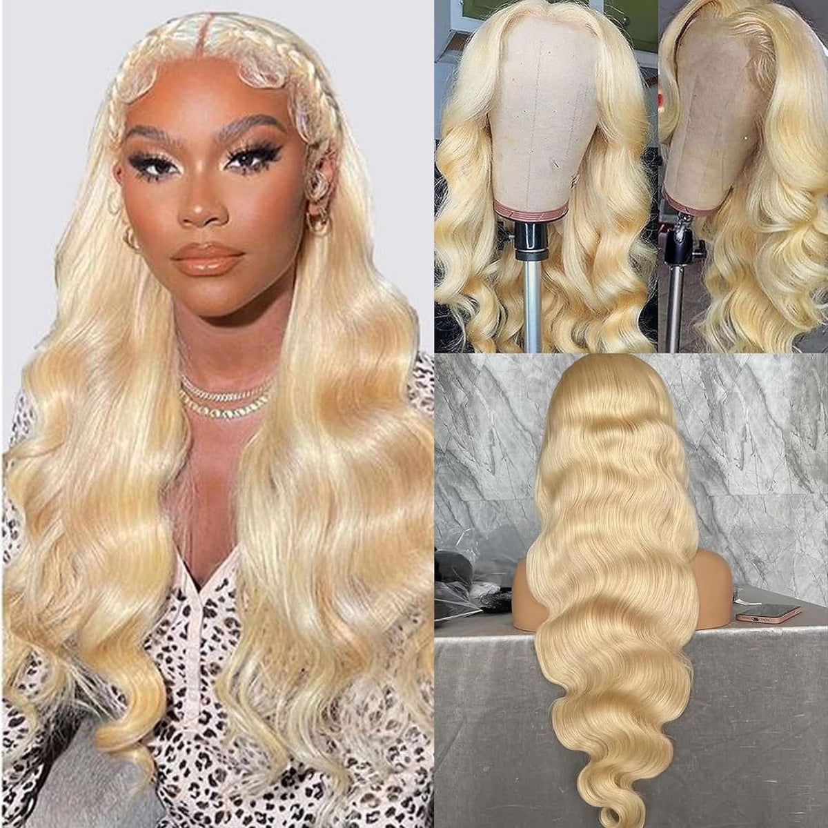LACE Frontal Wig 13x4 Straight Human Hair 613 Blonde - All Variants