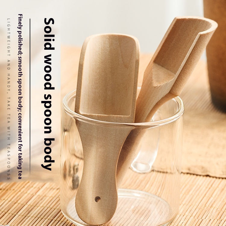 Unpainted Solid Wood Tea Spoon Set - Multiple Styles, Kitchen Utensils