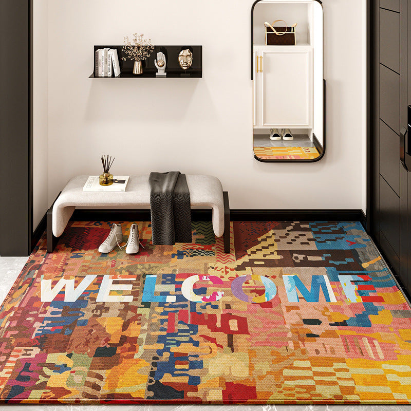 American-Style Entrance Door Mat Non-Slip Stain-Resistant Floor Doormat