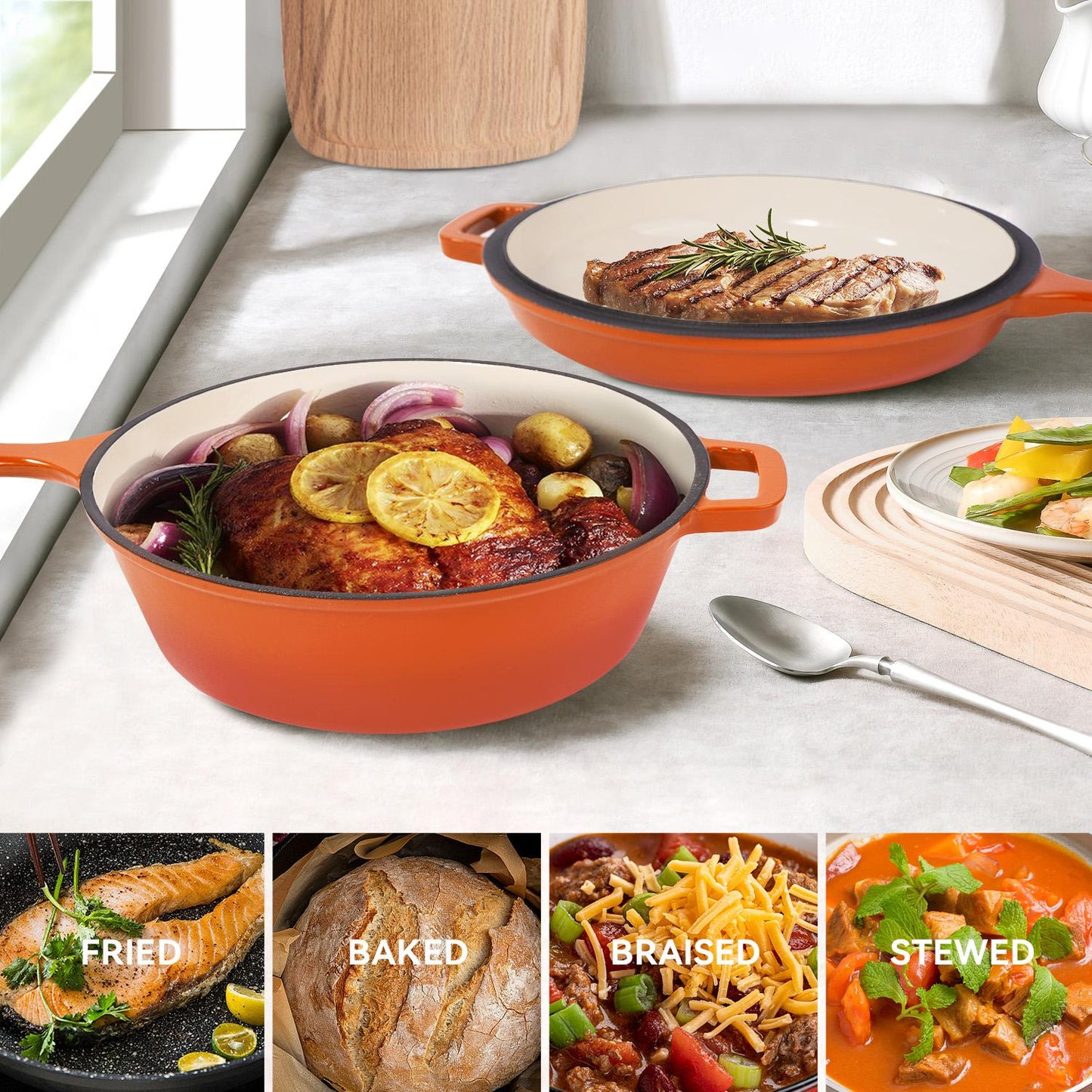 A Cast-iron Soup Pot With Lid Safe, Reliable, And Designed To