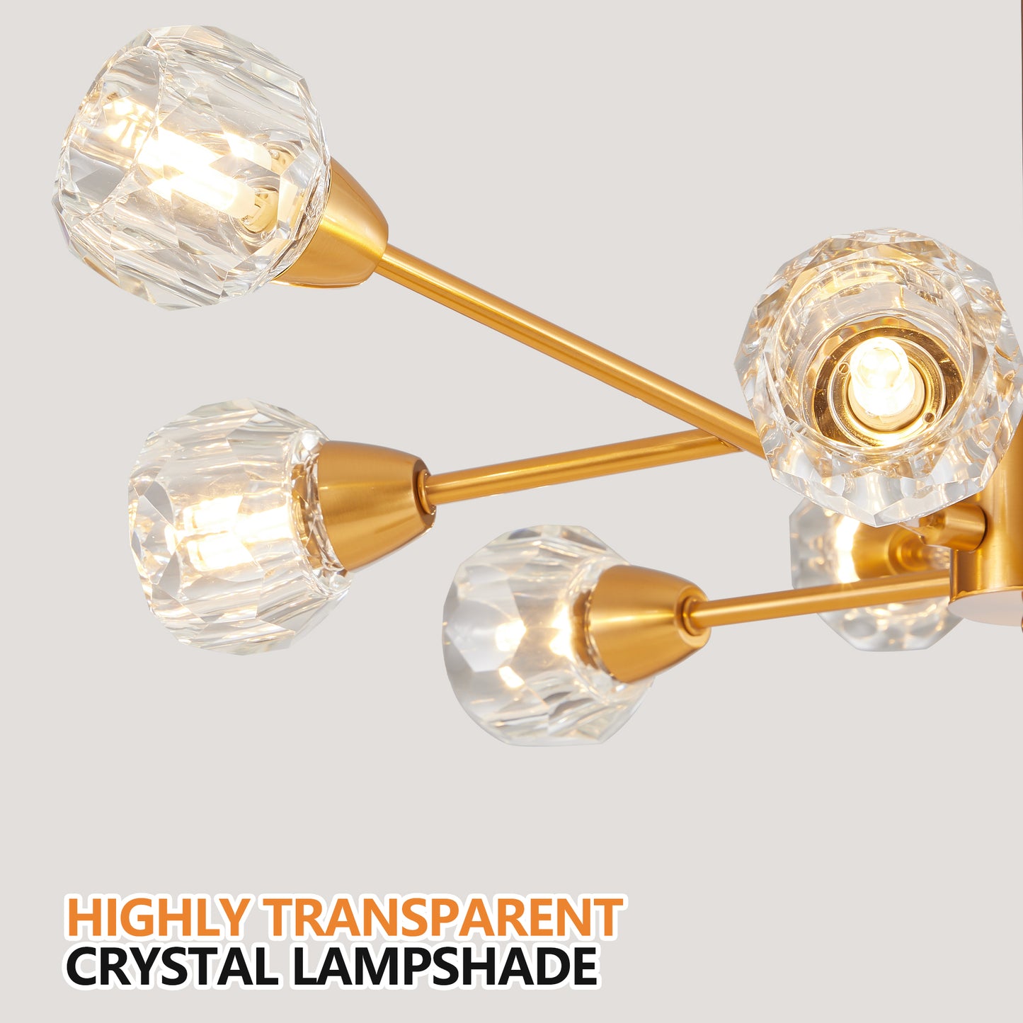 Modern Crystal Chandelier - 9 Lights for Living Room & Dining Room