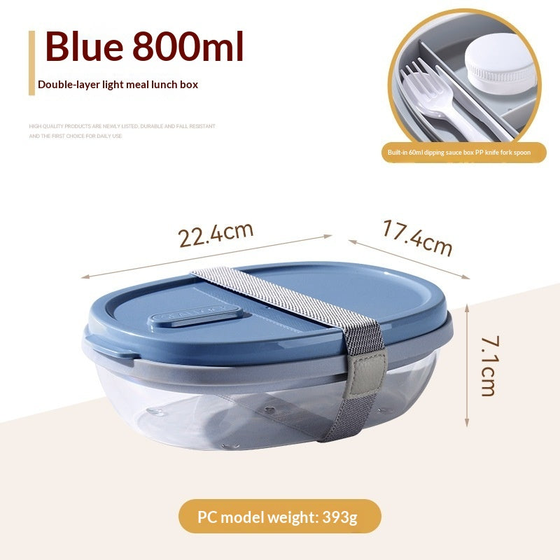 Reusable Plastic Salad Storage Box Set - Leakproof Food Organizer