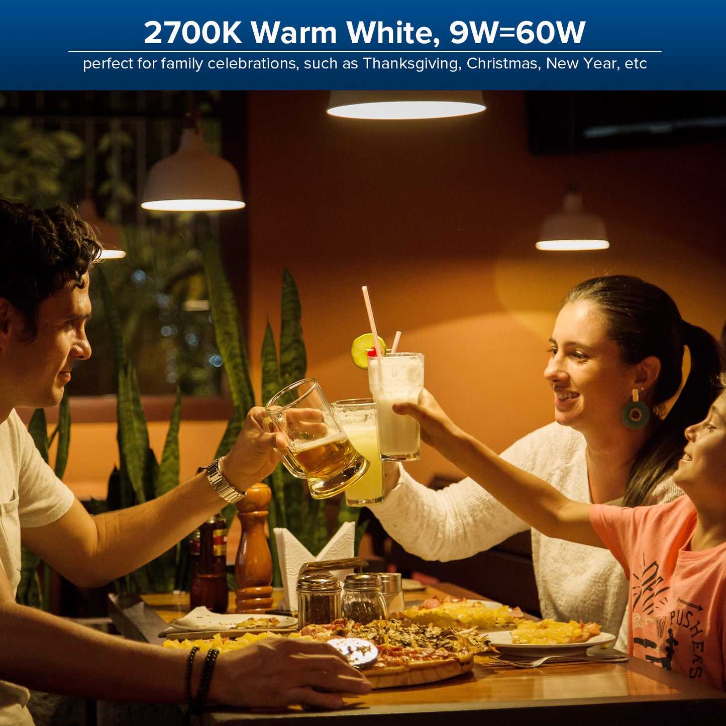LED Light Bulbs E26 Base 60W Equivalent Non-Dimmable 900 Lumens Energy Efficient