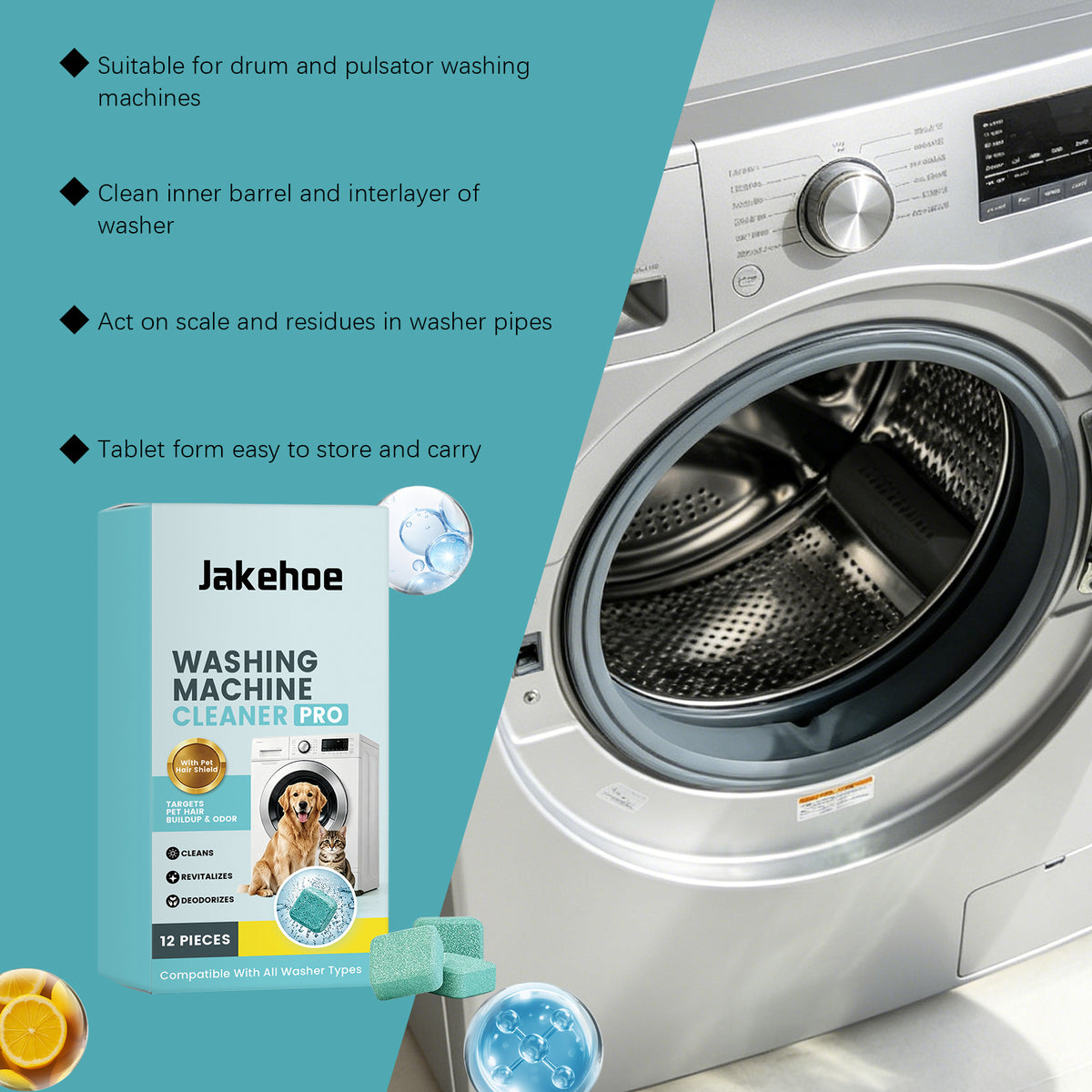 Laundry Stain Remover Tablets for Washing Machines – 12 Pieces