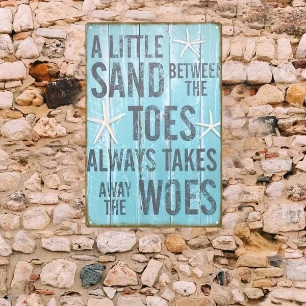 Metal Tin Wall Decoration - 20 cm x 20 cm Art Sign