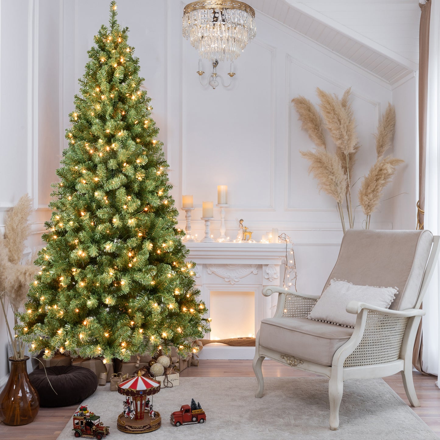 Prelit PVC Christmas Tree - Multiple Heights Available