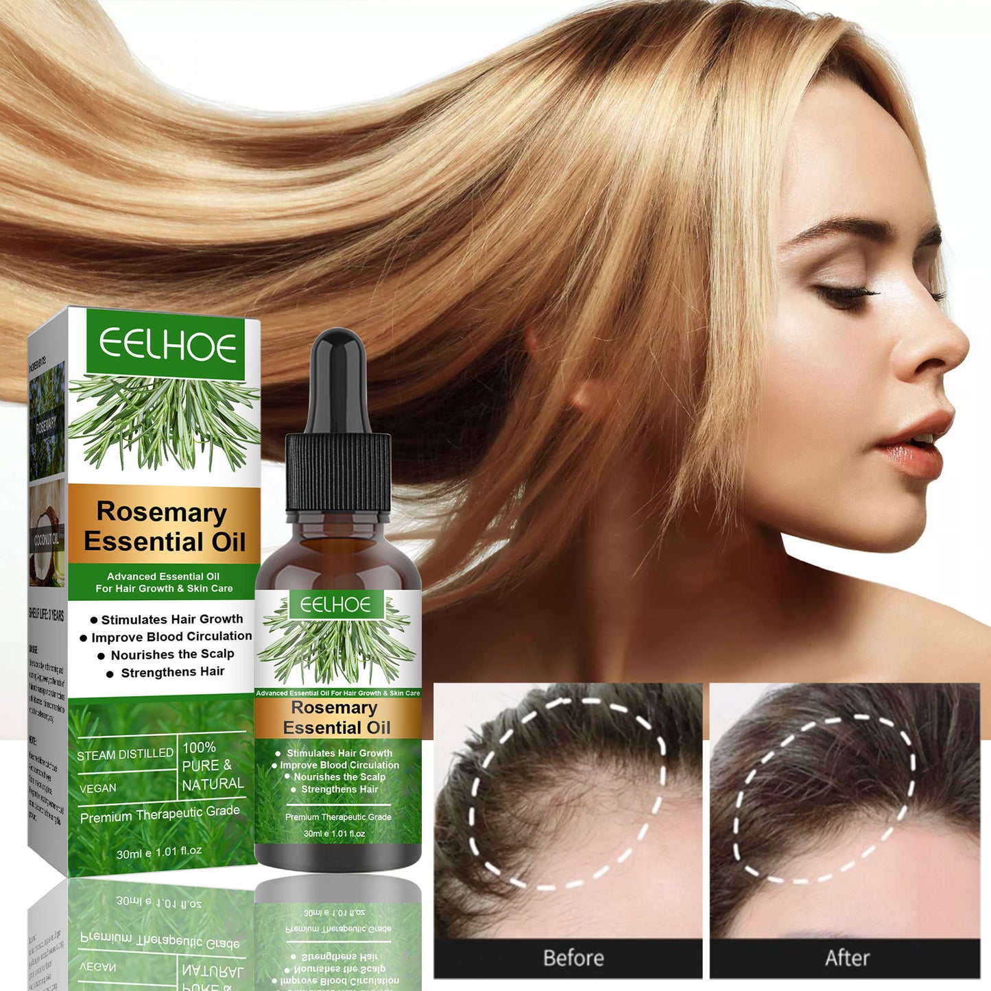 Rosemary Nourishing Hair Oil for Anti-Breakage & Strength