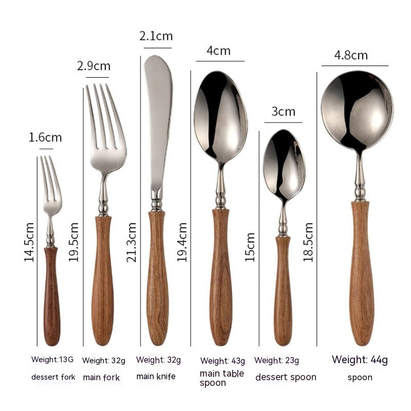 Japanese Style Stainless Steel Knife Fork Spoon Set for Hotel & Home