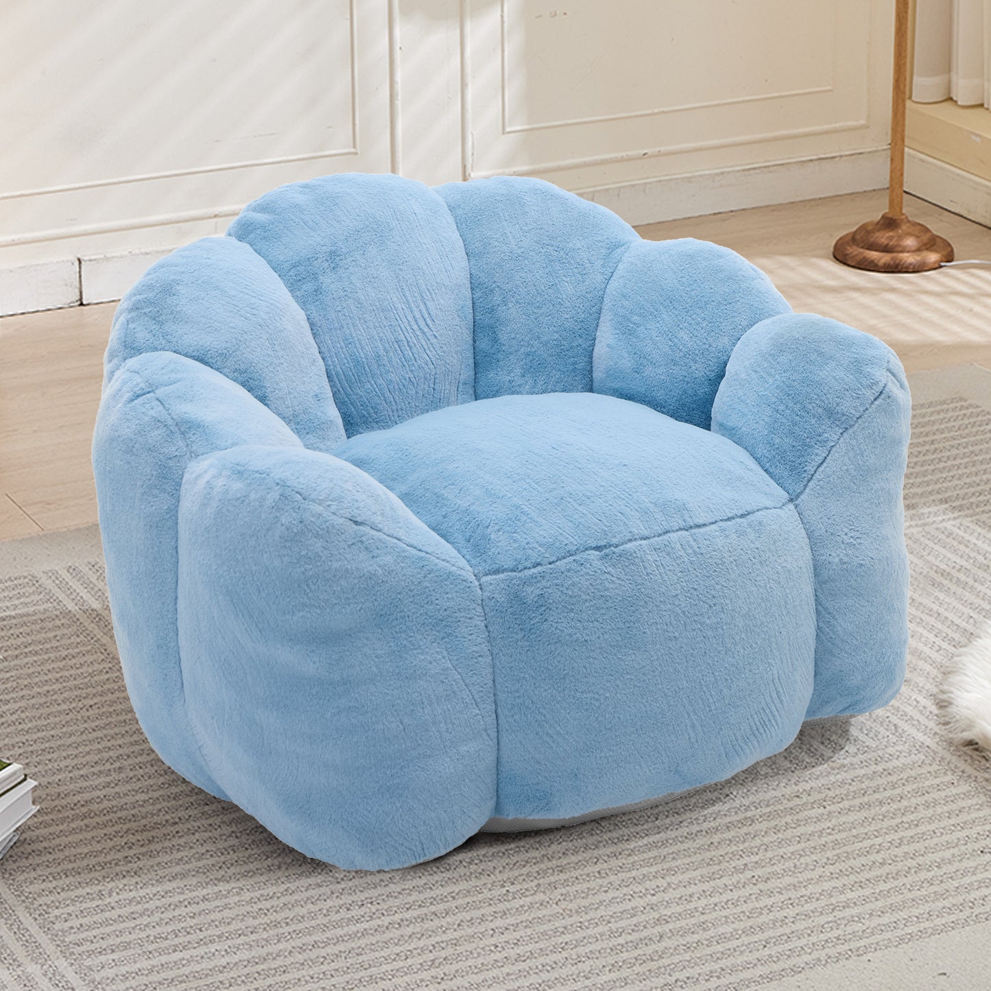 Blue Lotus Compression Bean Bag Sofa - Easy-Move Design