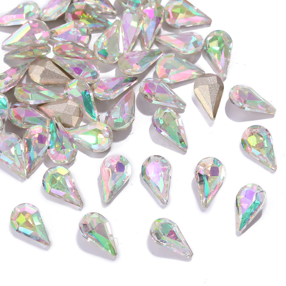 Water Drop Nail Art Diamonds – 100pc Transparent Stones
